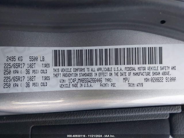 1C4PJMAB5GW266446 Jeep Cherokee Sport
