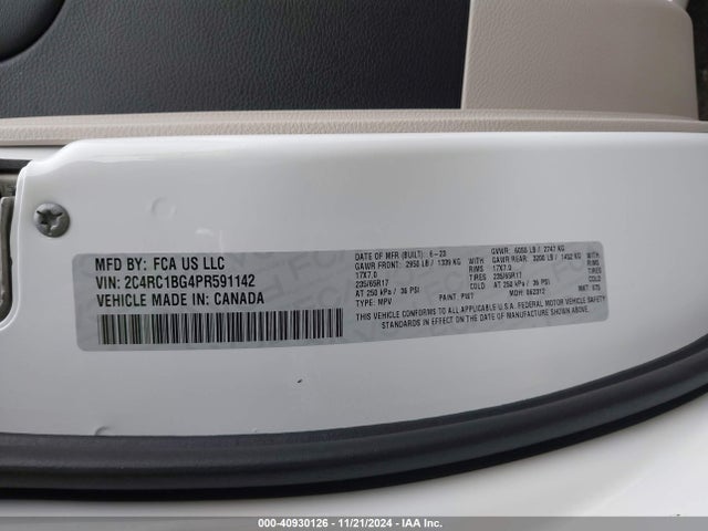 Chrysler Pacifica Touring L 2023 2C4RC1BG4PR591142 Image 9
