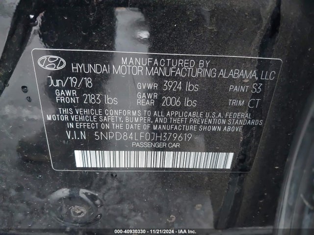 Hyundai Elantra Value Edition 2018 5NPD84LF0JH379619 Image 9