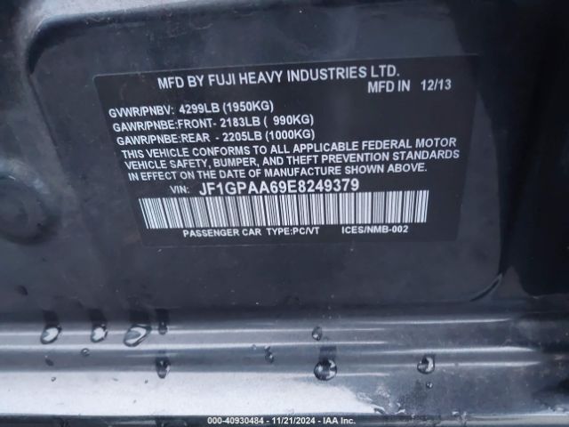 JF1GPAA69E8249379 Subaru Impreza 2.0i