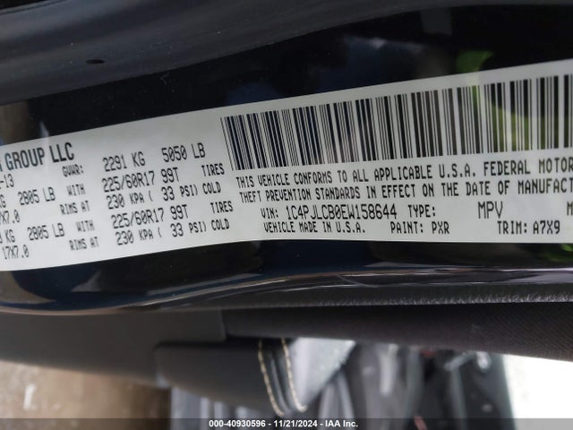 Jeep Cherokee Latitude 2014 1C4PJLCB0EW158644 Image 9