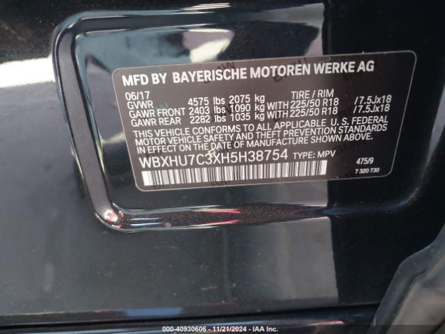 WBXHU7C3XH5H38754 BMW X1 Sdrive28i