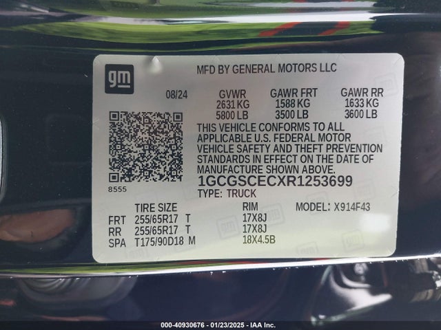 1GCGSCECXR1253699 Chevrolet Colorado 2wd Lt
