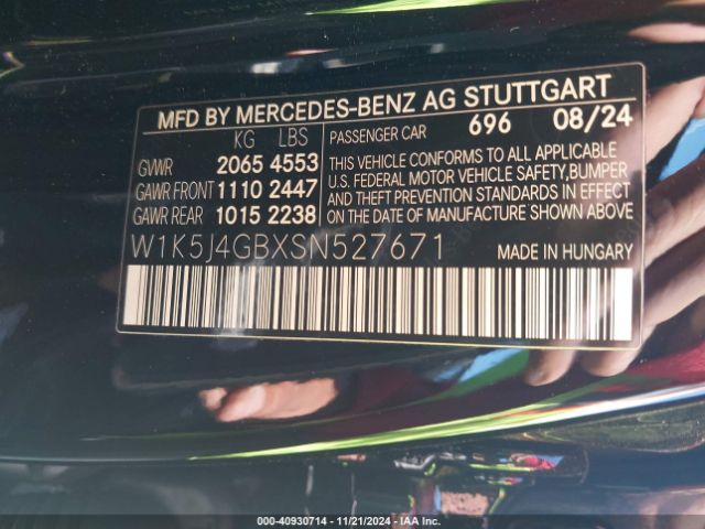 W1K5J4GBXSN527671 Mercedes-Benz Cla 250 Coupe