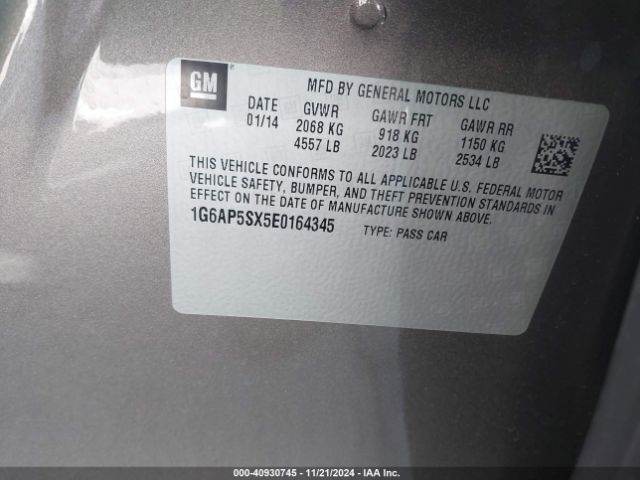 1G6AP5SX5E0164345 Cadillac Cts Standard