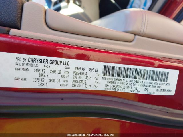 1C4RJFAG6EC142944 Jeep Grand Cherokee Laredo