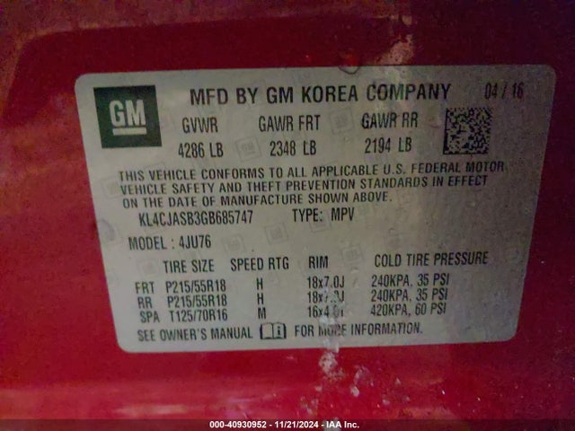 Buick Encore 2016 KL4CJASB3GB685747 Image 9