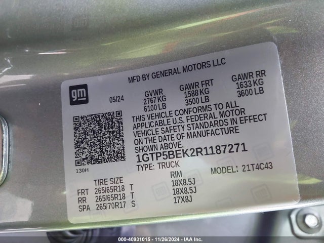 1GTP5BEK2R1187271 GMC Canyon 2wd Elevation