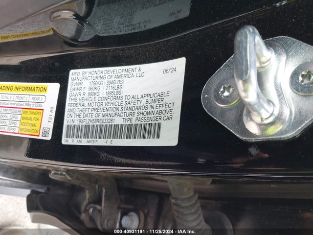 Honda Civic Lx 2024 19XFL2H58RE033281 Image 9