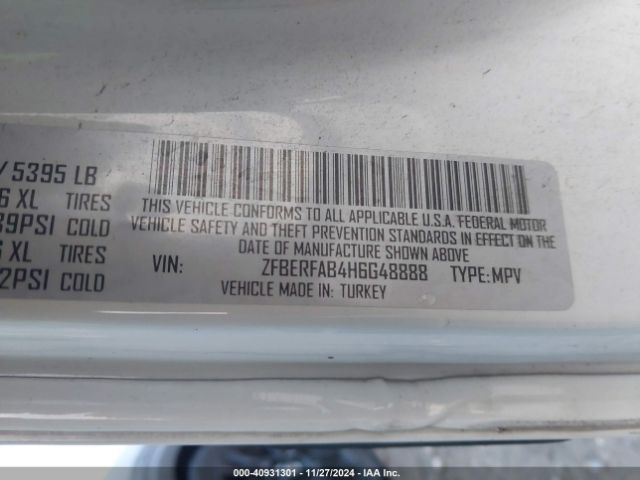ZFBERFAB4H6G48888 RAM Promaster City Tradesman