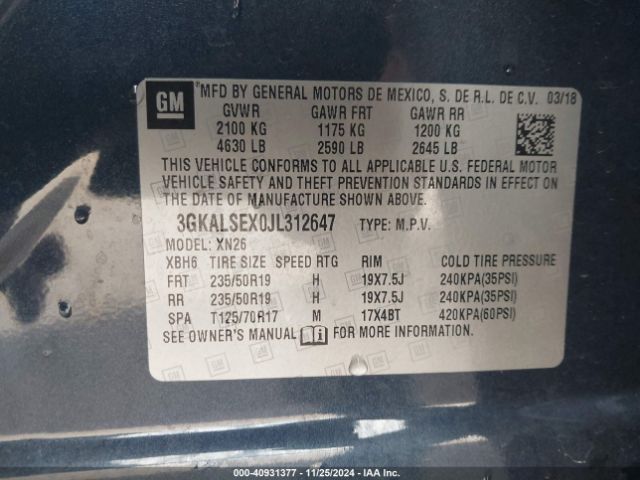 3GKALSEX0JL312647 GMC Terrain Denali