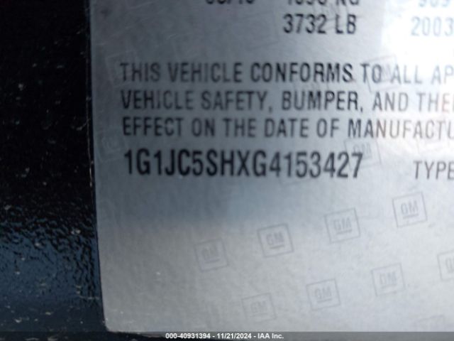 1G1JC5SHXG4153427 Chevrolet Sonic Lt Auto