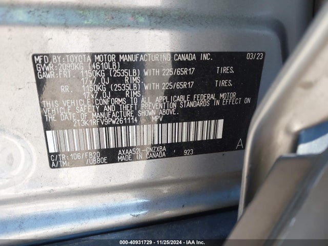 Toyota RAV4 LE 2023 2T3K1RFV9PW261114 Image 9