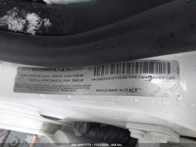 ZAM57RTA1F1149395 Maserati Ghibli S Q4