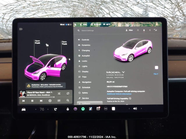 2021 TESLA MODEL Y 5YJYGDEE6MF117891 Photo 6