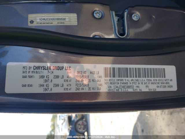1C4NJCEA8ED888552 Jeep Compass High Altitude