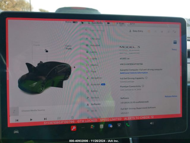 5YJ3E1EB0JF130796 Tesla Model 3 Long Range/performance