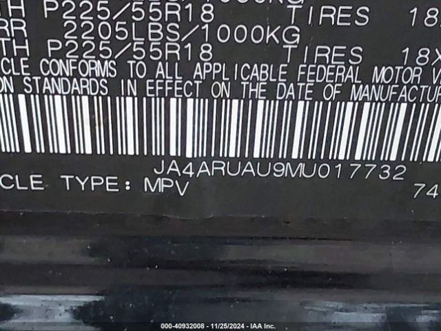 JA4ARUAU9MU017732 Mitsubishi OUTLANDER SPORT