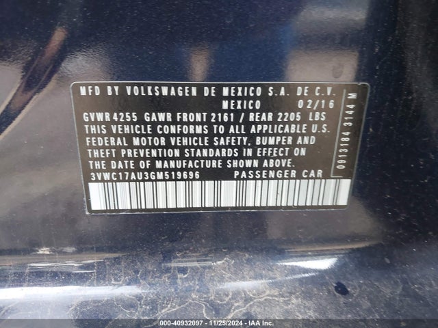 3VWC17AU3GM519696 Volkswagen Golf Sportwagen Tsi Limited Edition