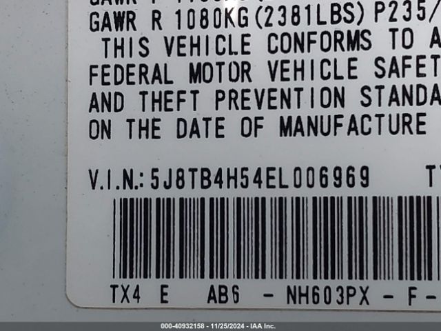 5J8TB4H54EL006969 Acura RDX
