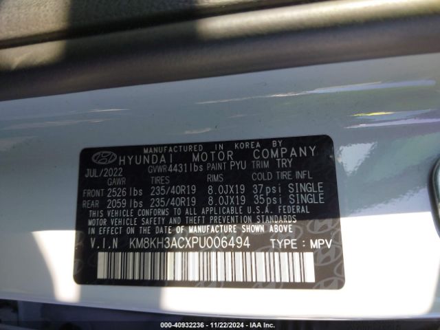 2023 HYUNDAI KONA N KM8KH3ACXPU006494 Photo 8