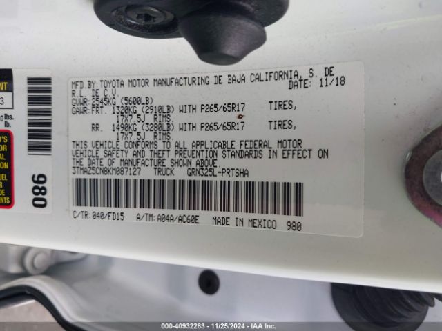 3TMAZ5CN8KM087127 Toyota Tacoma Trd Sport