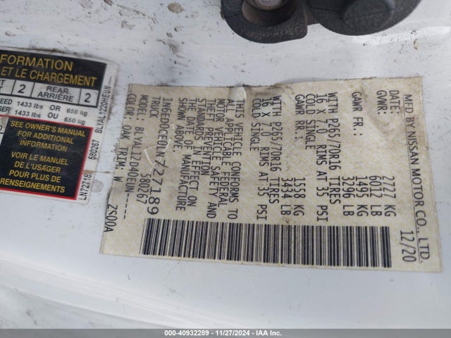 Nissan Frontier S 4x2 2020 1N6ED0CE0LN727189 Image 9