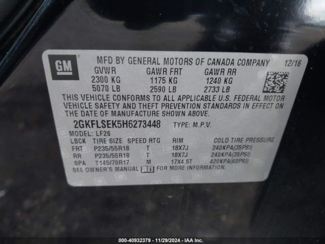 2GKFLSEK5H6273448 GMC Terrain Sle-1