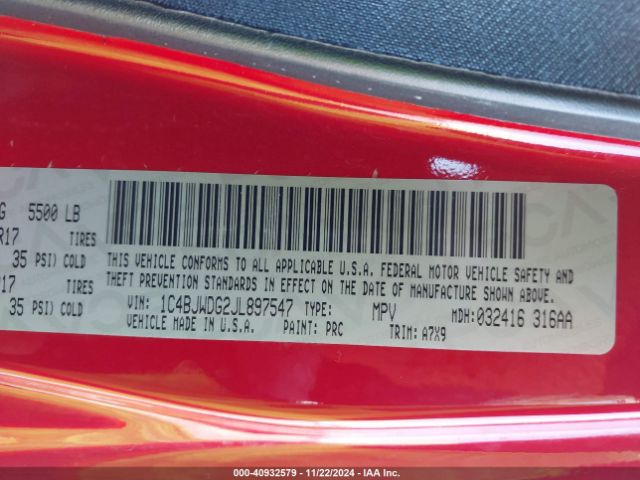 1C4BJWDG2JL897547 Jeep Wrangler Jk Unlimited Sport S 4x4