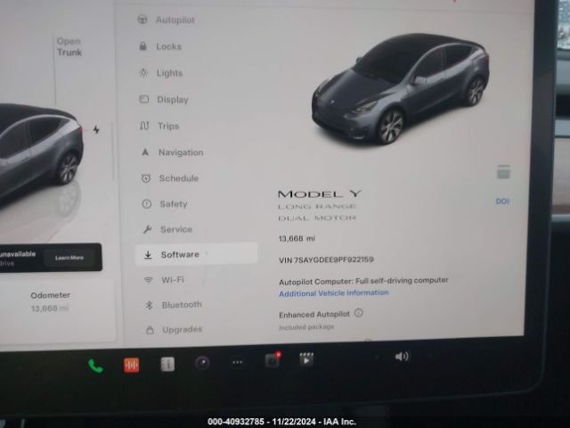 7SAYGDEE9PF922159 Tesla Model Y Awd/long Range Dual Motor All-wheel Drive