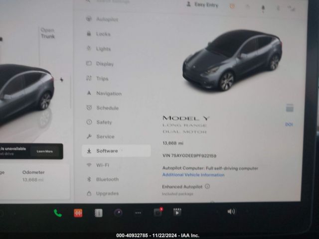 7SAYGDEE9PF922159 Tesla Model Y Awd/long Range Dual Motor All-wheel Drive