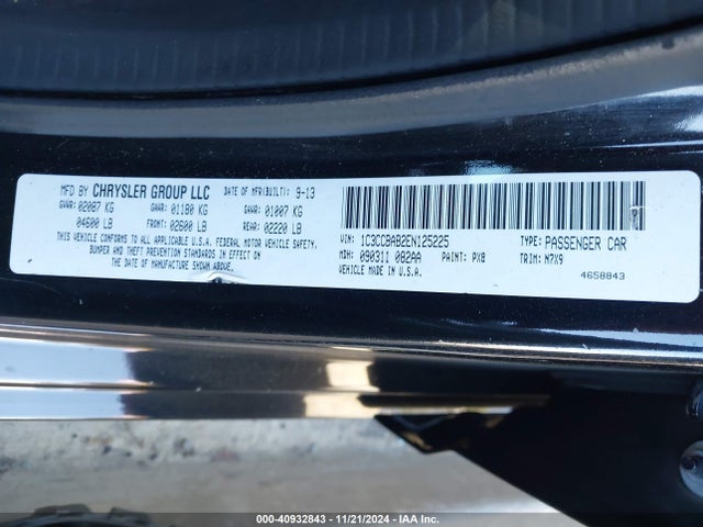Chrysler 200 LX 2014 1C3CCBAB2EN125225 Image 9