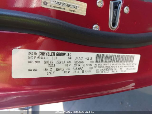 1C4NJPFA5ED674608 Jeep Patriot High Altitude