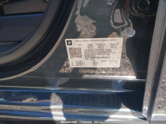 2GTV2MEC8J1107913 GMC Sierra 1500 Sle