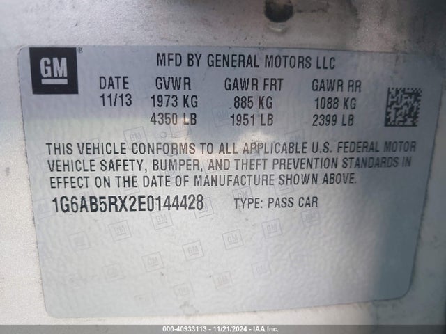 2014 CADILLAC ATS 1G6AB5RX2E0144428 Photo 8