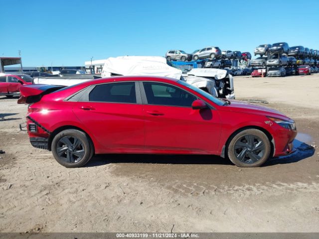 KMHLM4AJ4PU050690 Hyundai Elantra Hybrid Blue