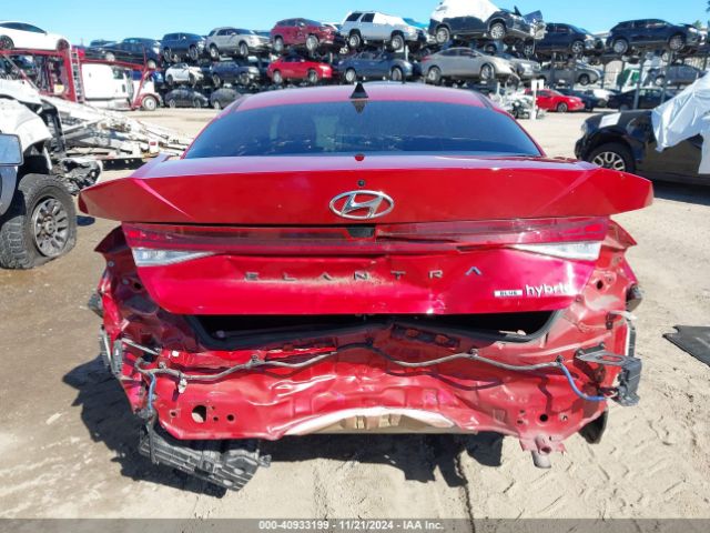 KMHLM4AJ4PU050690 Hyundai Elantra Hybrid Blue