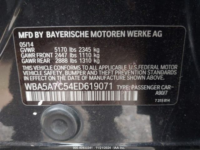 WBA5A7C54ED619071 BMW 528i Xdrive