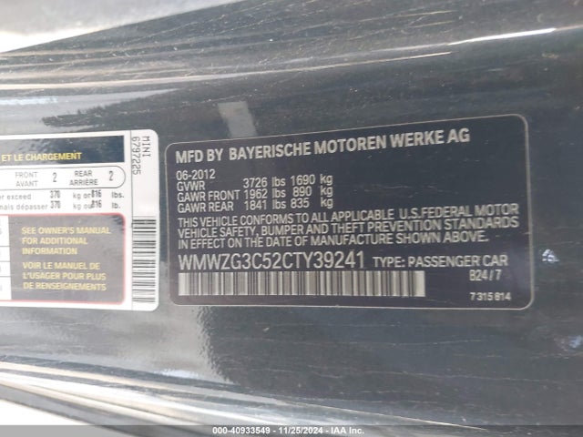 2012 MINI COOPER S CLUBMAN WMWZG3C52CTY39241 Photo 8