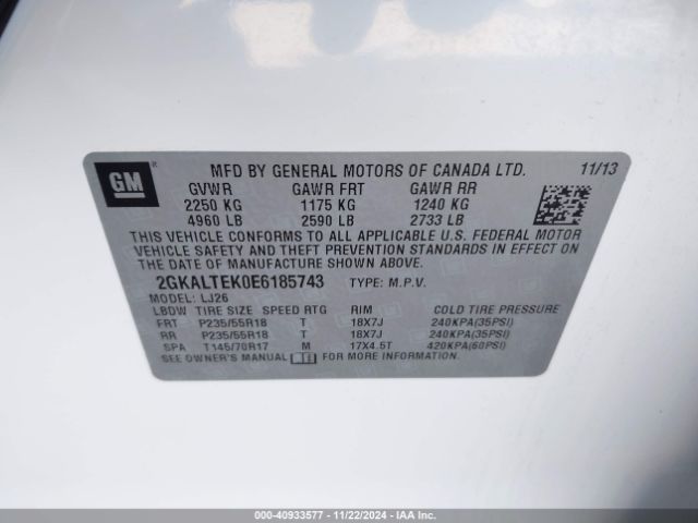 2GKALTEK0E6185743 GMC Terrain Slt-2