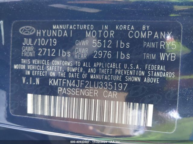 KMTFN4JF2LU335197 Genesis G80 5.0 Ultimate Rwd