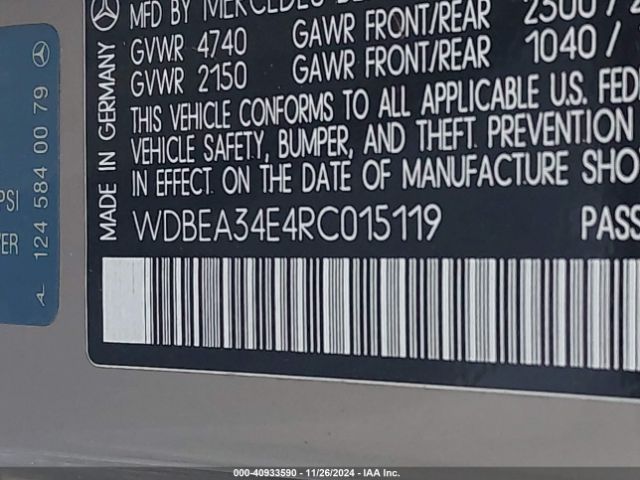 1994 MERCEDES-BENZ E WDBEA34E4RC015119 Photo 8