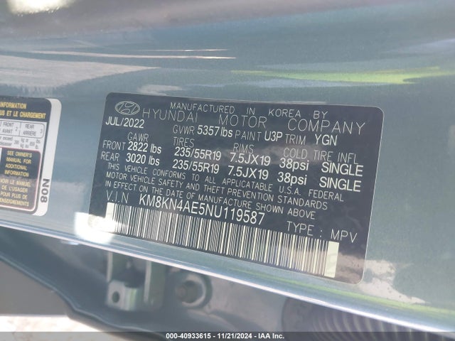 Hyundai Ioniq 5 Sel 2022 KM8KN4AE5NU119587 Image 9