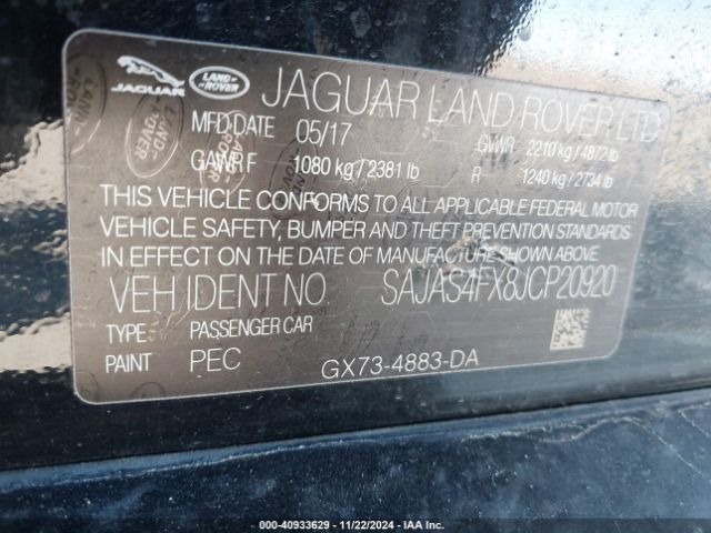 SAJAS4FX8JCP20920 Jaguar Xe 25t
