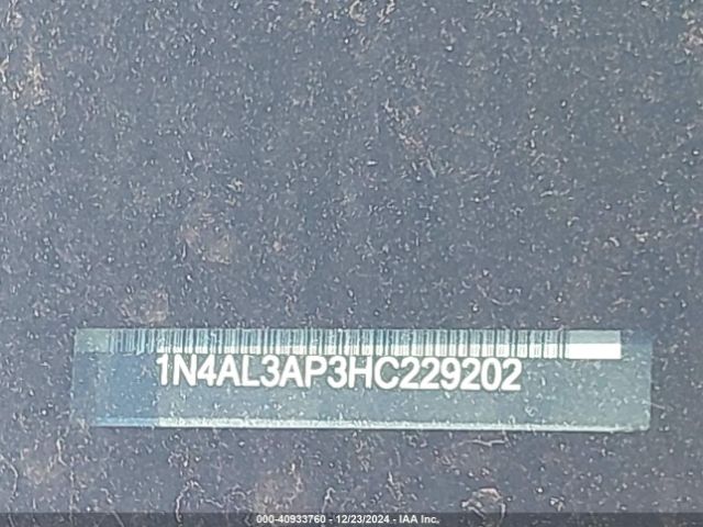 1N4AL3AP3HC229202 Nissan Altima 2.5 Sl