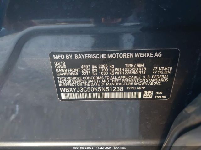 WBXYJ3C50K5N51238 BMW X2 Sdrive28i