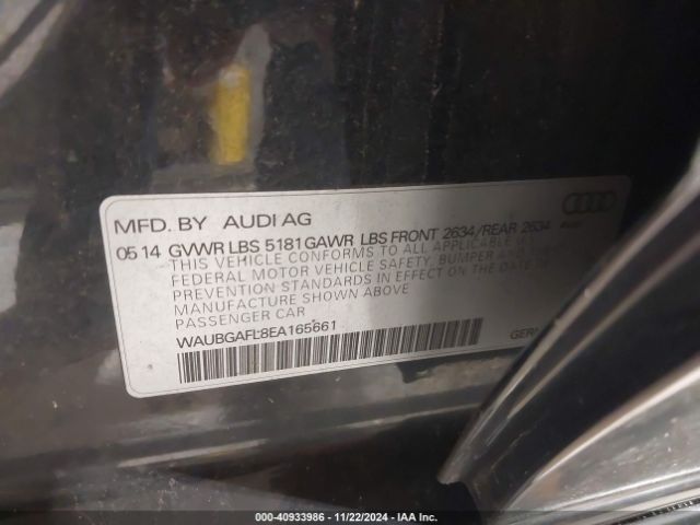 WAUBGAFL8EA165661 Audi S4 3.0t Premium Plus