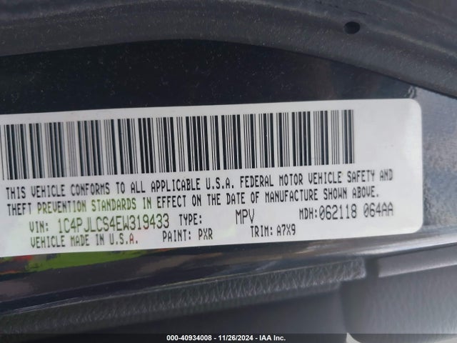 Jeep Cherokee Latitude 2014 1C4PJLCS4EW319433 Image 9