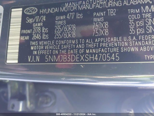 Hyundai TUCSON SEL 2025 5NMJB3DEXSH470545 Image 9