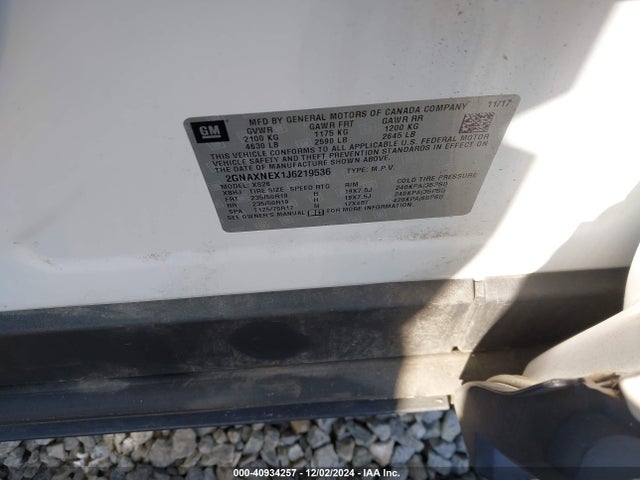 2018 CHEVROLET EQUINOX 2GNAXNEX1J6219536 Photo 8